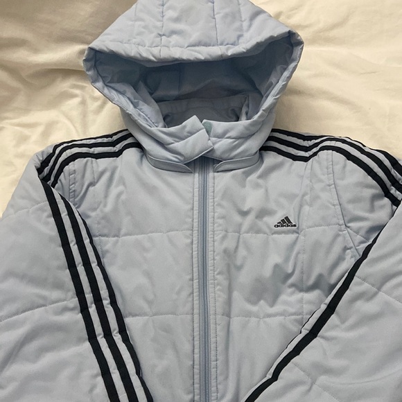 Adidas light blue puffer jacket - Picture 1 of 7